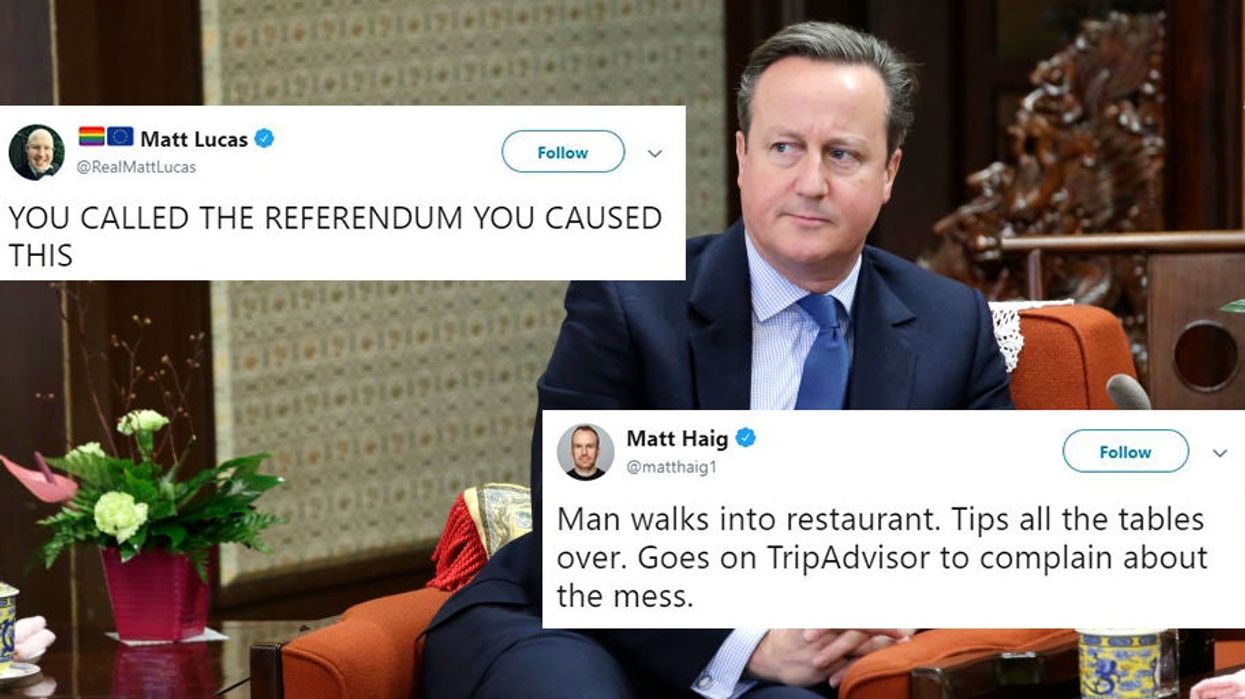 David Cameron roasted over responses to three Tory MPs who quit party in protest at Brexit stance
