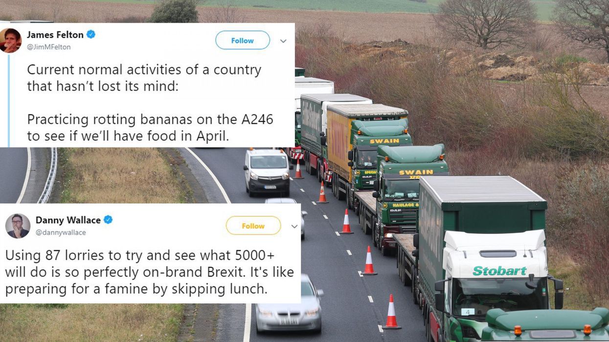 Brexit: There was a fake traffic jam to test how ports will cope with a no deal and people are baffled