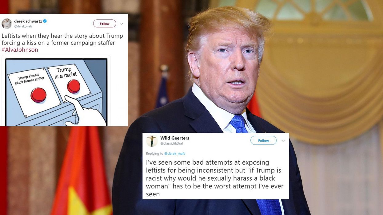 Trump supporter claims president can't be racist because he is accused of harassing a black woman