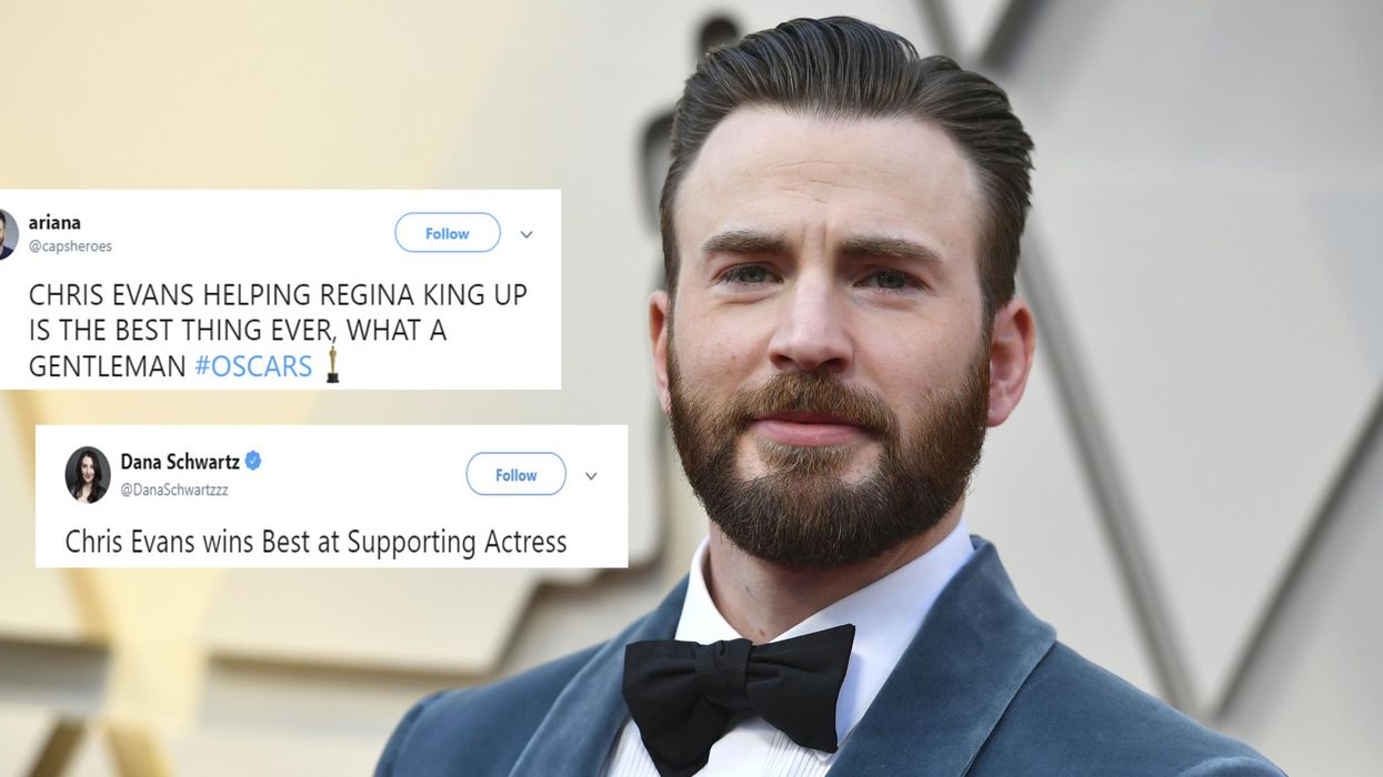 Chris Evans helped Regina King up the stairs at the Oscars and everyone loved it