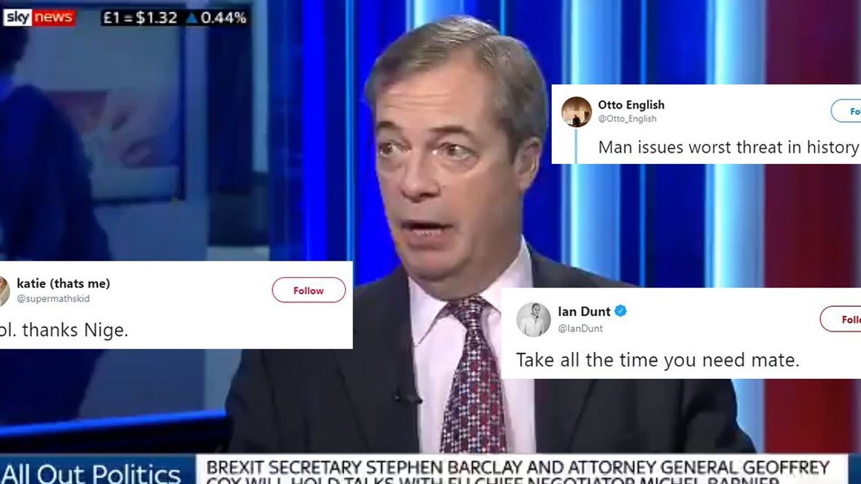 Nigel Farage threatened to boycott a second Brexit referendum and people were delighted