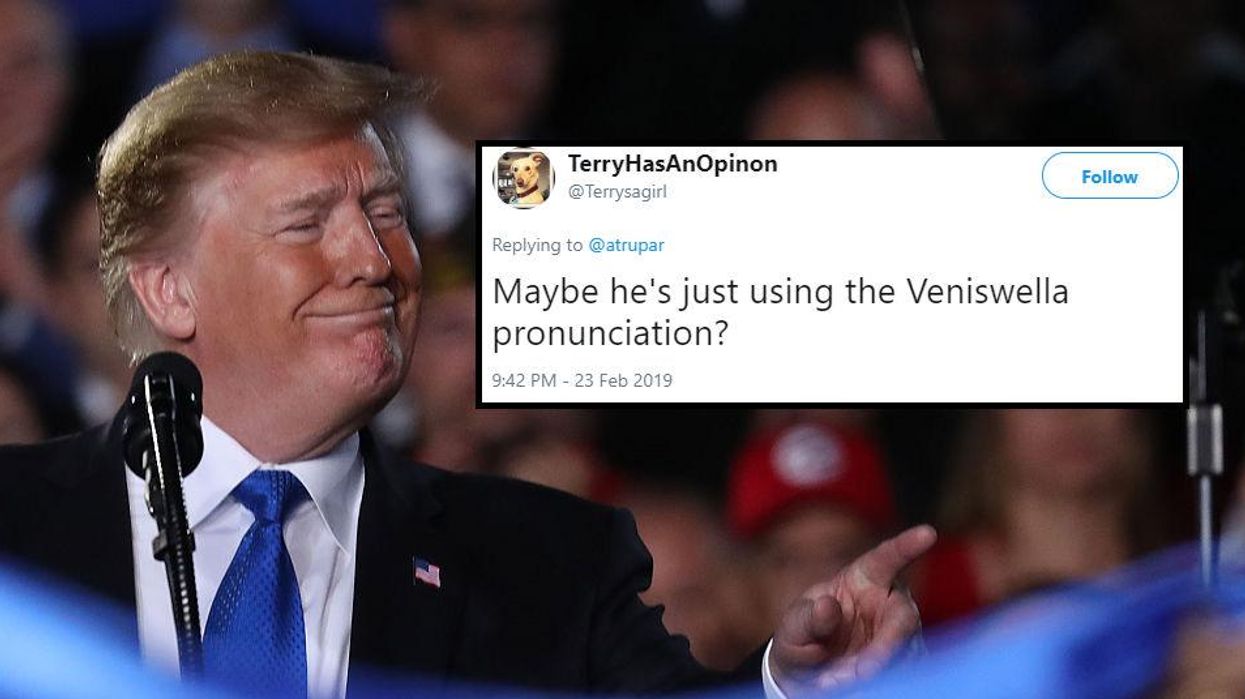 This clip of Trump not being able to pronounce Venezuela will make your day