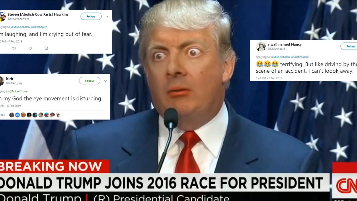 The newest deepfake is Donald Trump and Mr Bean - it's absolutely terrifying