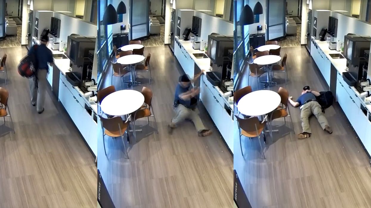 Security footage captures man faking a fall for insurance money