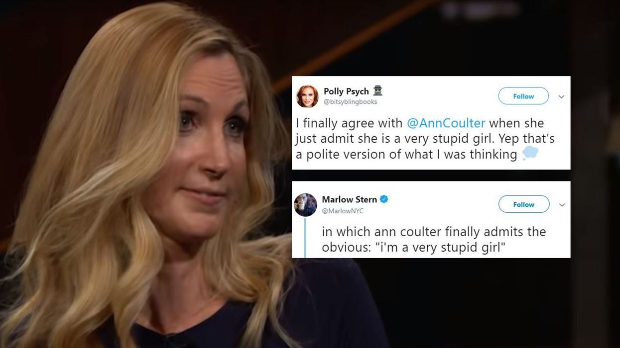 Right-wing pundit Ann Coulter calls herself a ‘stupid girl’ and everyone agrees