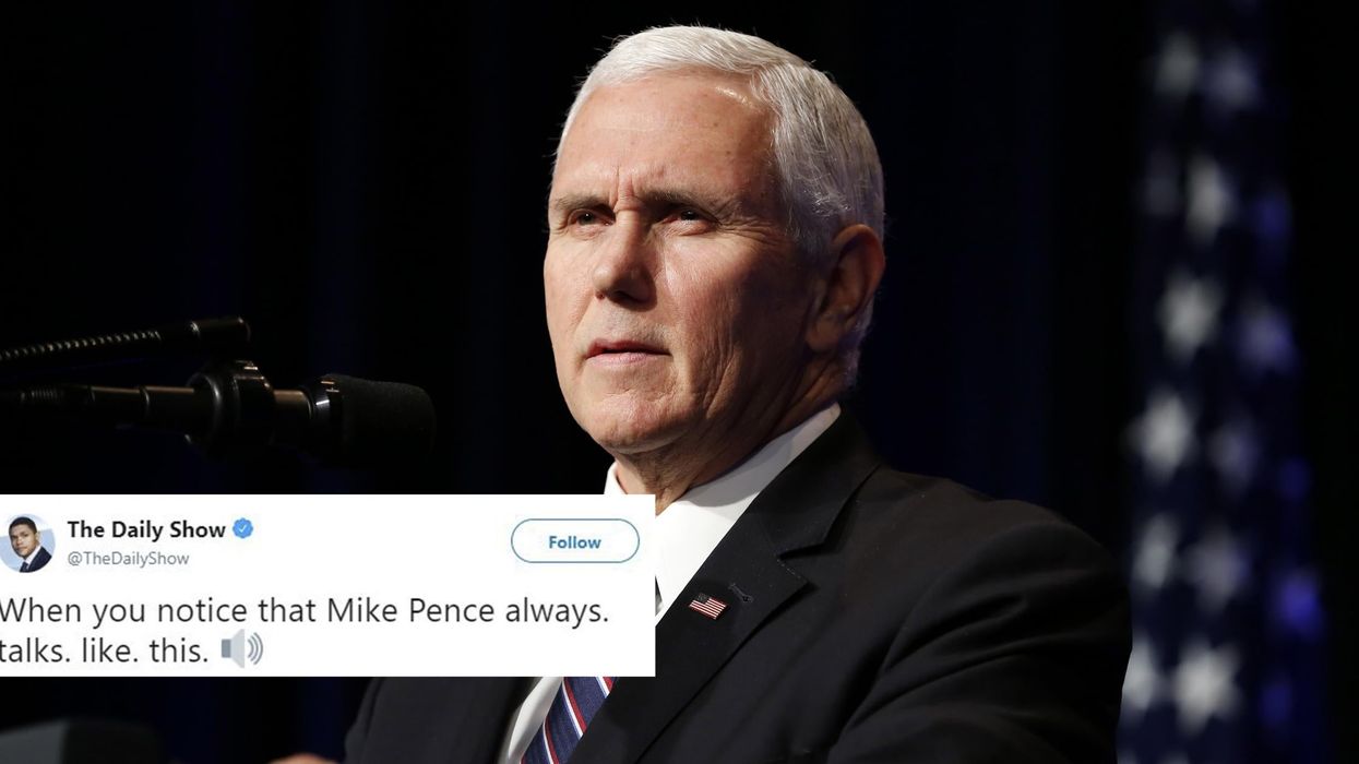 Mike Pence has a really unusual way of delivering speeches and this video proves it