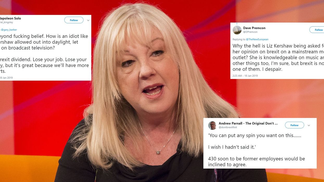 Liz Kershaw baffles TV hosts by saying job losses are 'great news' for Brexit
