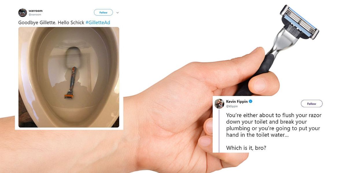 Gillette Razor Apology A man put his razor in the toilet to protest against Gillette but there ...