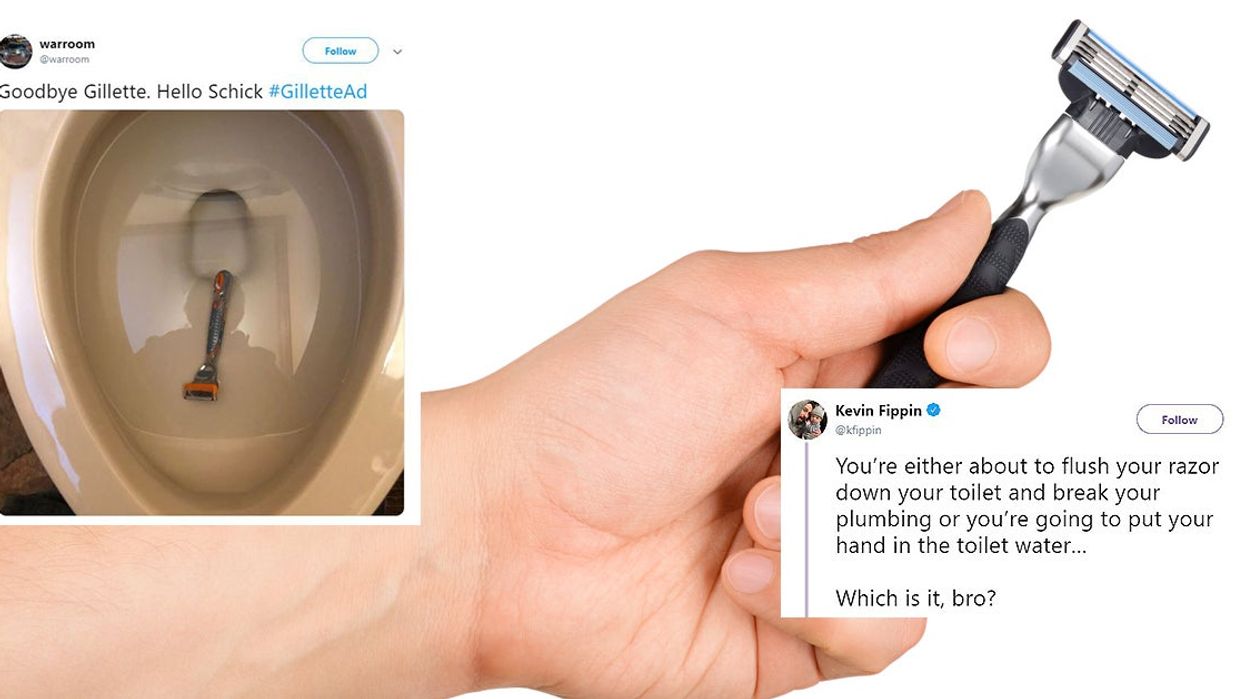 A man put his razor in the toilet to protest against Gillette but there was one big problem
