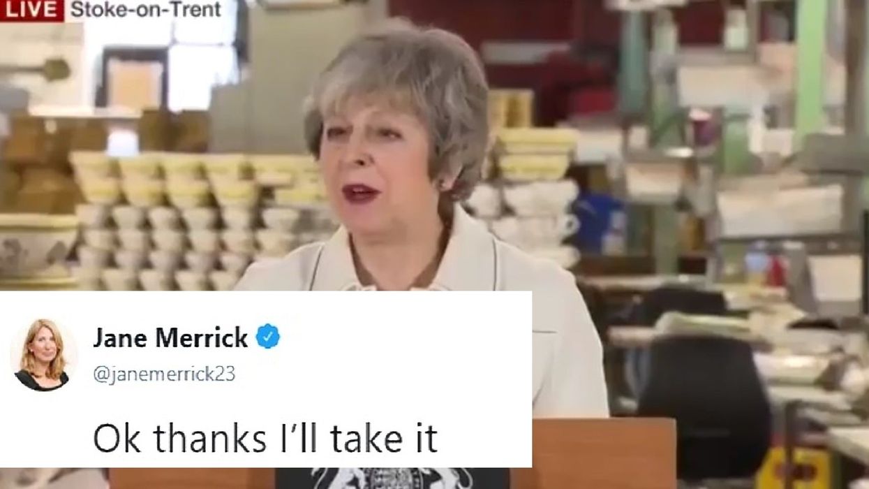 Theresa May threatened that Brexit might not end up happening and everyone made the same joke