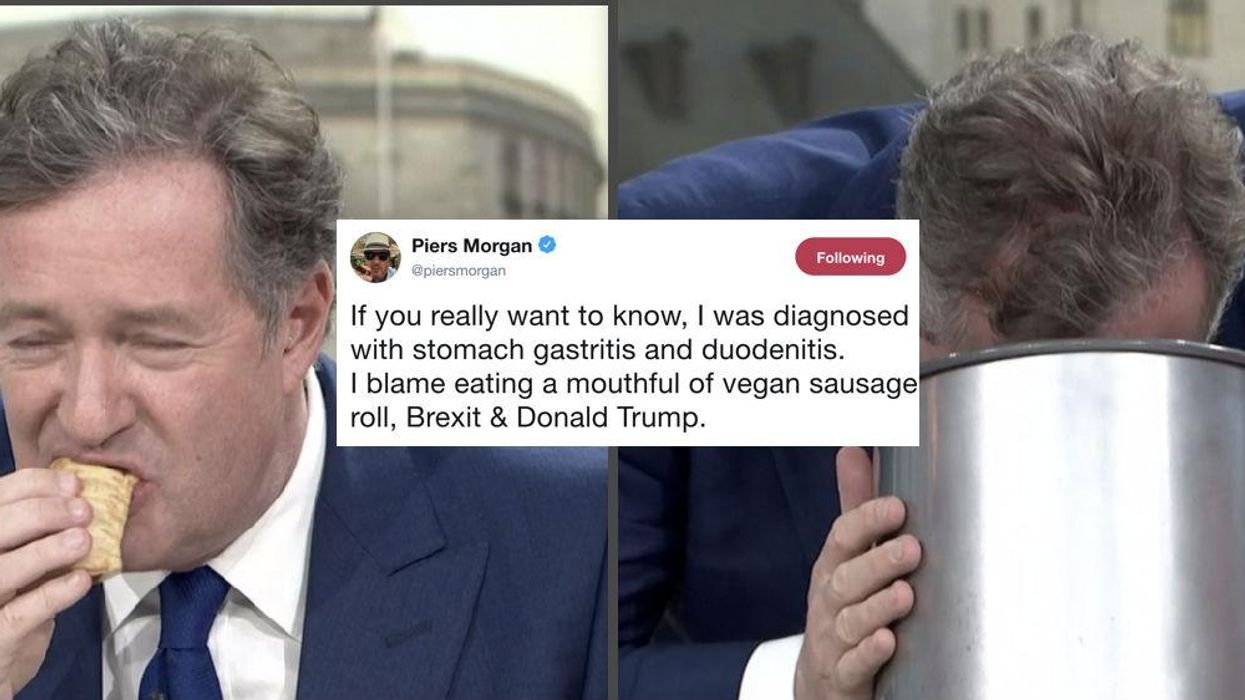 Piers Morgan blames vegan roll, Brexit and Donald Trump for 'exploding innards'