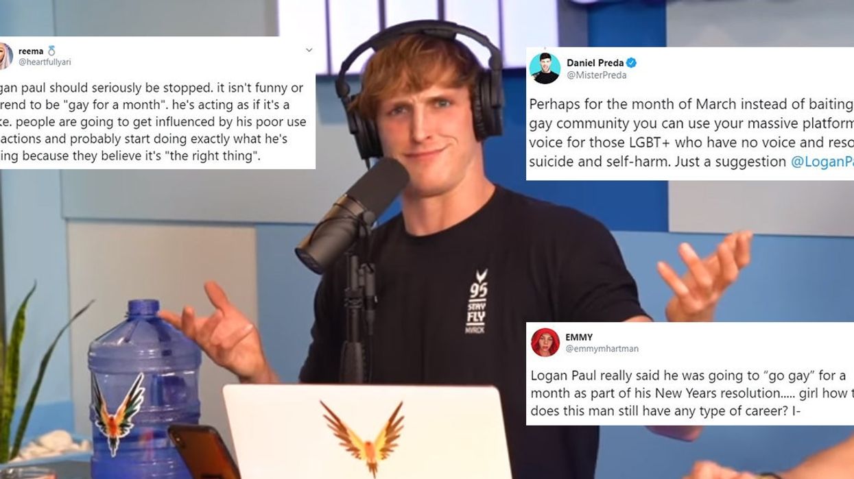 Logan Paul said he is planning to 'go gay for a month' and people are furious