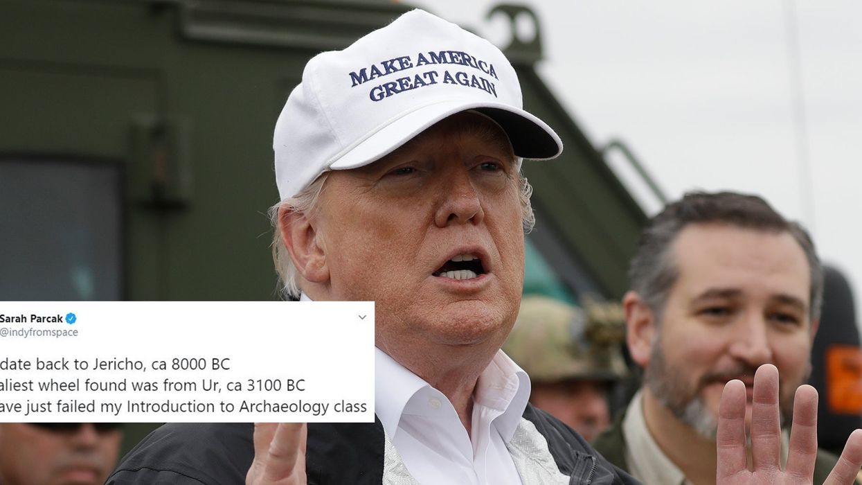 Trump gets roasted by an archaeologist after falsely claiming that a 'wheel is older than a wall'