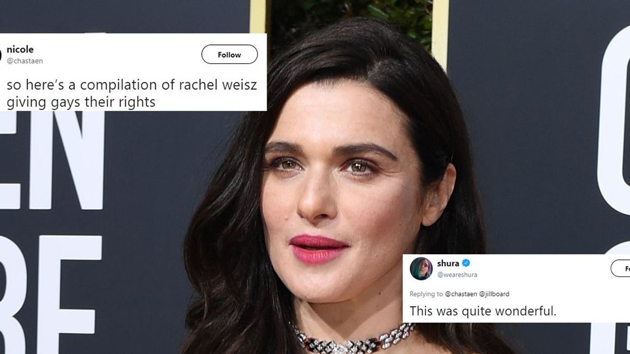 The Favourite: This compilation video of Rachel Weisz shows she's the straight ally the LGBT+ community deserves