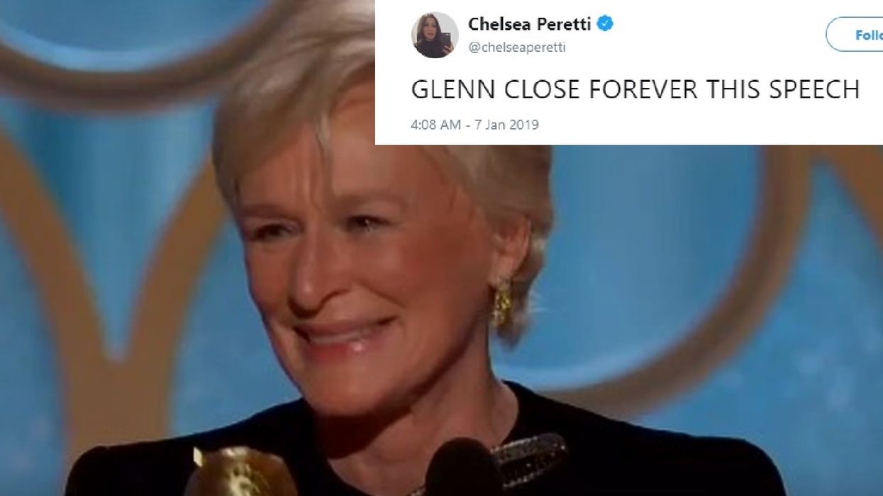 Golden Globes: Glenn Close receives standing ovation for empowering Golden Globes speech