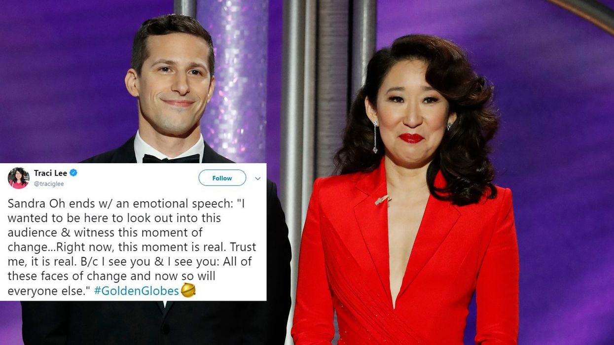 Golden Globes: Sandra Oh delivers heartfelt speech about diversity in opening monologue