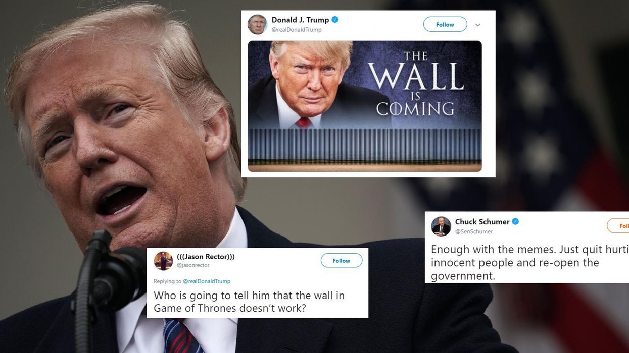 Trump shared another Game of Thrones meme for his border wall on Twitter