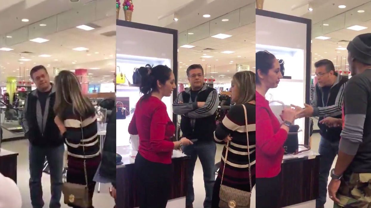 Man dubbed #GiftBoxBobby goes viral after video shows him using racial slurs to insult department store employees