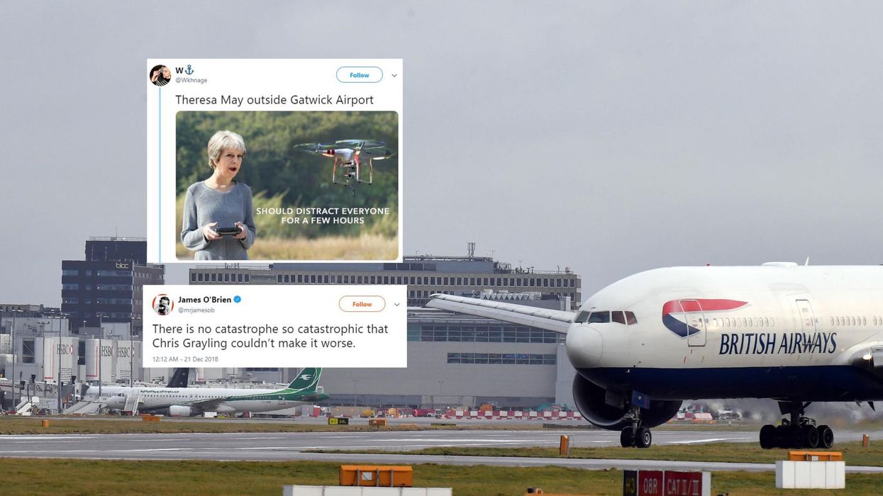 Gatwick airport closed down and the internet went into meltdown