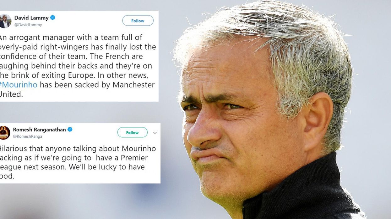 Jose Mourinho has been sacked by Manchester United and everyone is making the same joke