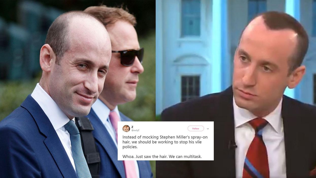 Trump aide Stephen Miller accused of ‘fake hair’ after receding hairline disappears for TV interview