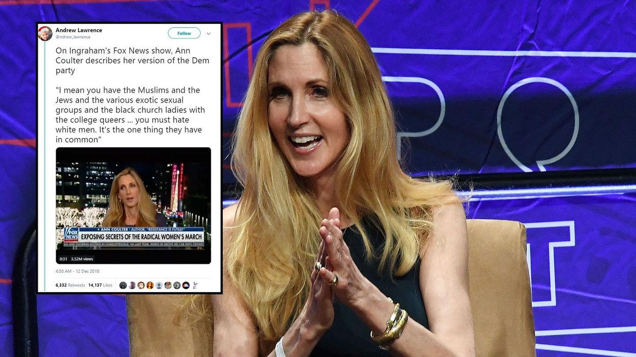 Ann Coulter claims newly elected Democrats are ‘Jews, Muslims and queers’ who hate white men