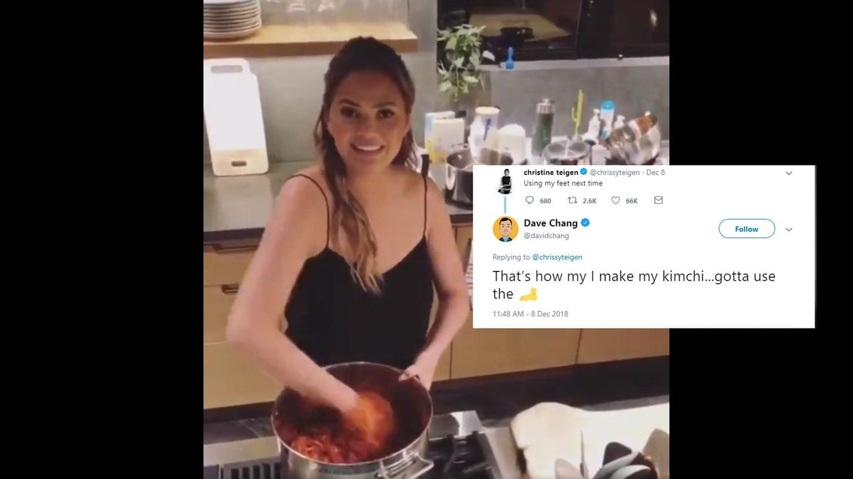 Chrissy Teigen responds to people lambasting her for cooking with her hands