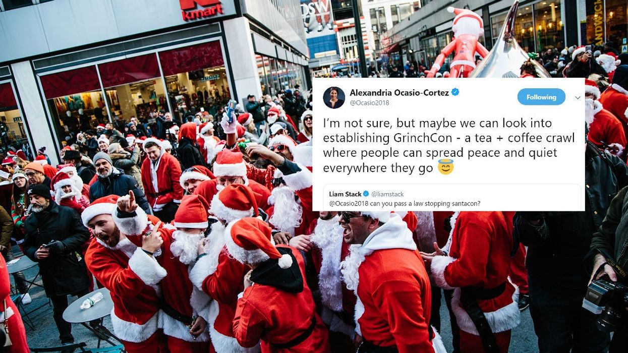 Alexandria Ocasio-Cortez comes up with the perfect alternative to SantaCon