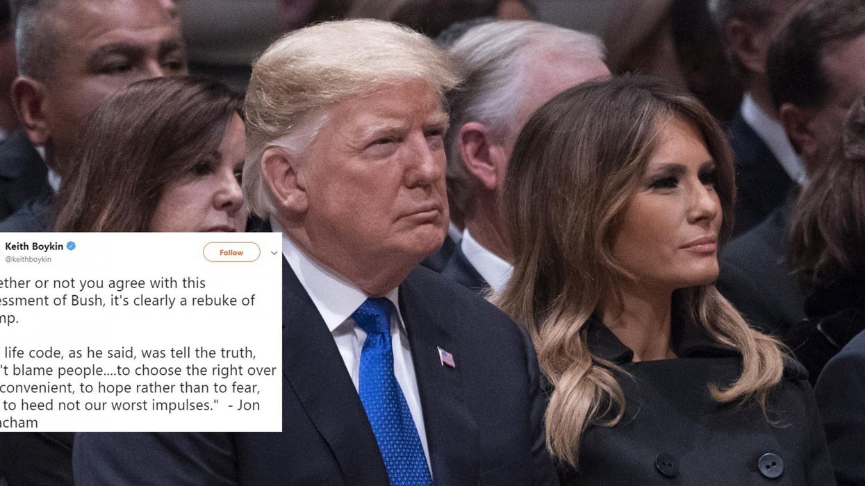 People think that speakers at George H.W. Bush's funeral were subtly mocking Trump