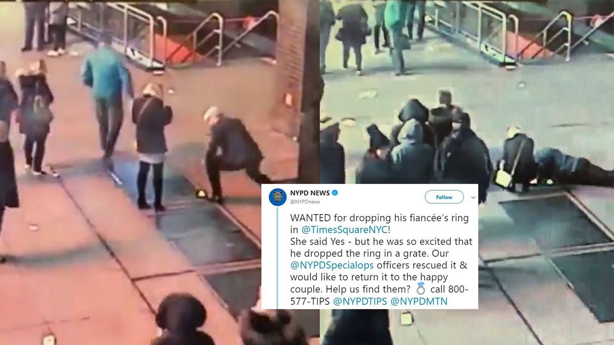NYPD helps couple who lost their engagement ring in Times Square just moments after proposing