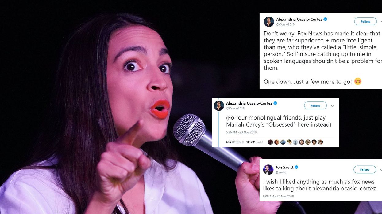 Alexandria Ocasio-Cortez just trolled Fox News by saying they're obsessed with her