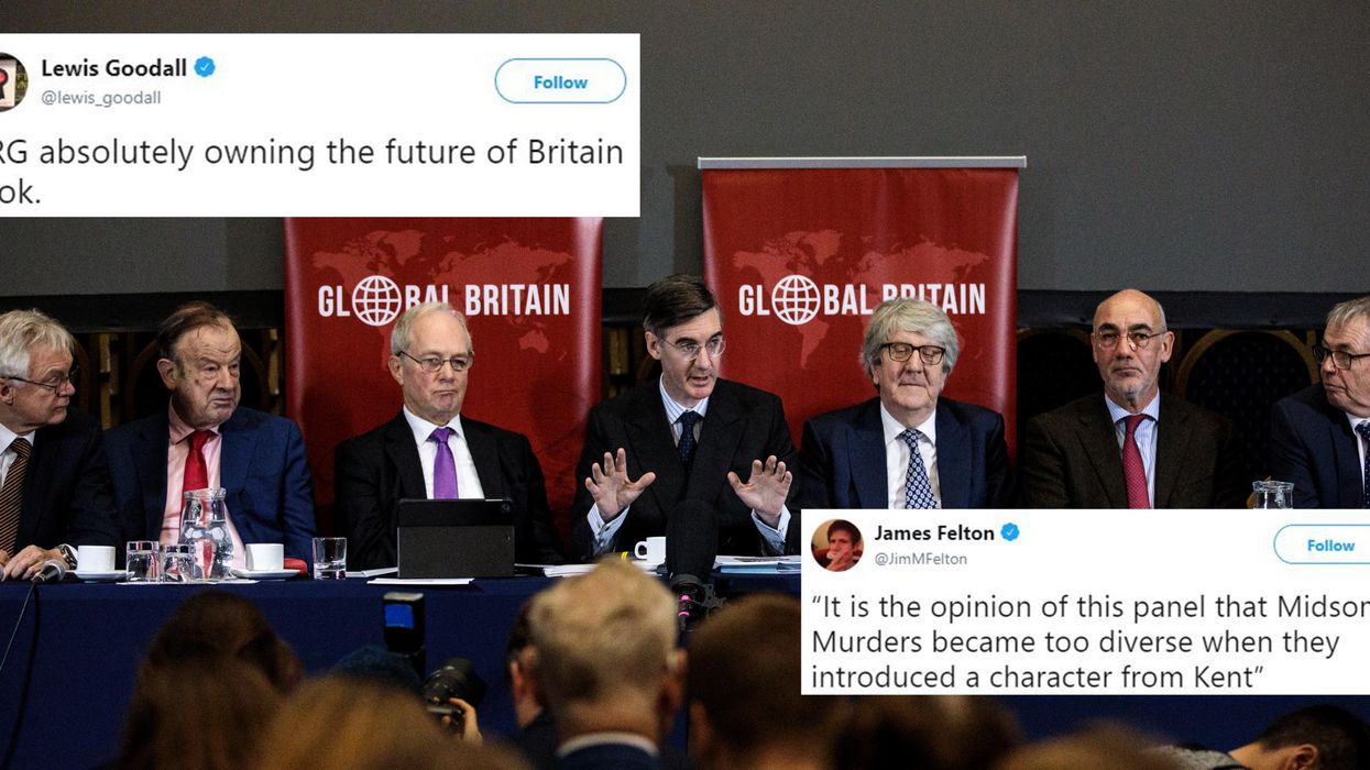Brexit: Jacob Rees-Mogg's ERG held a press conference and everyone made the same joke