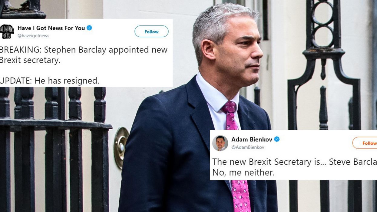 Stephen Barclay is the new Brexit Secretary and everyone made the same joke