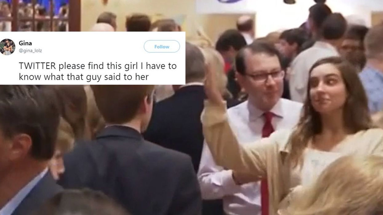 This awkward dad moment at a midterms party is going viral for the funniest reason
