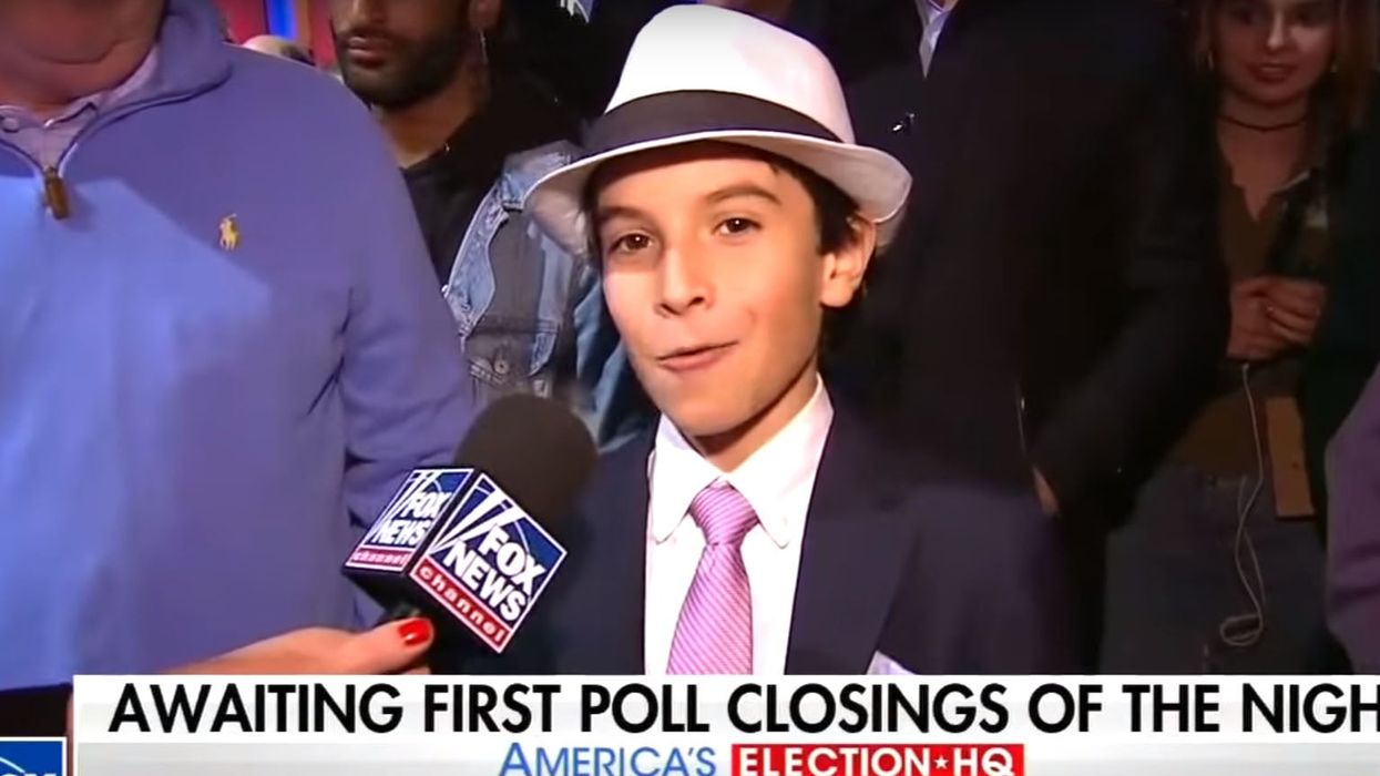This fedora-wearing kid reporter is not a fan of Beto O'Rourke - and he wants you to know it