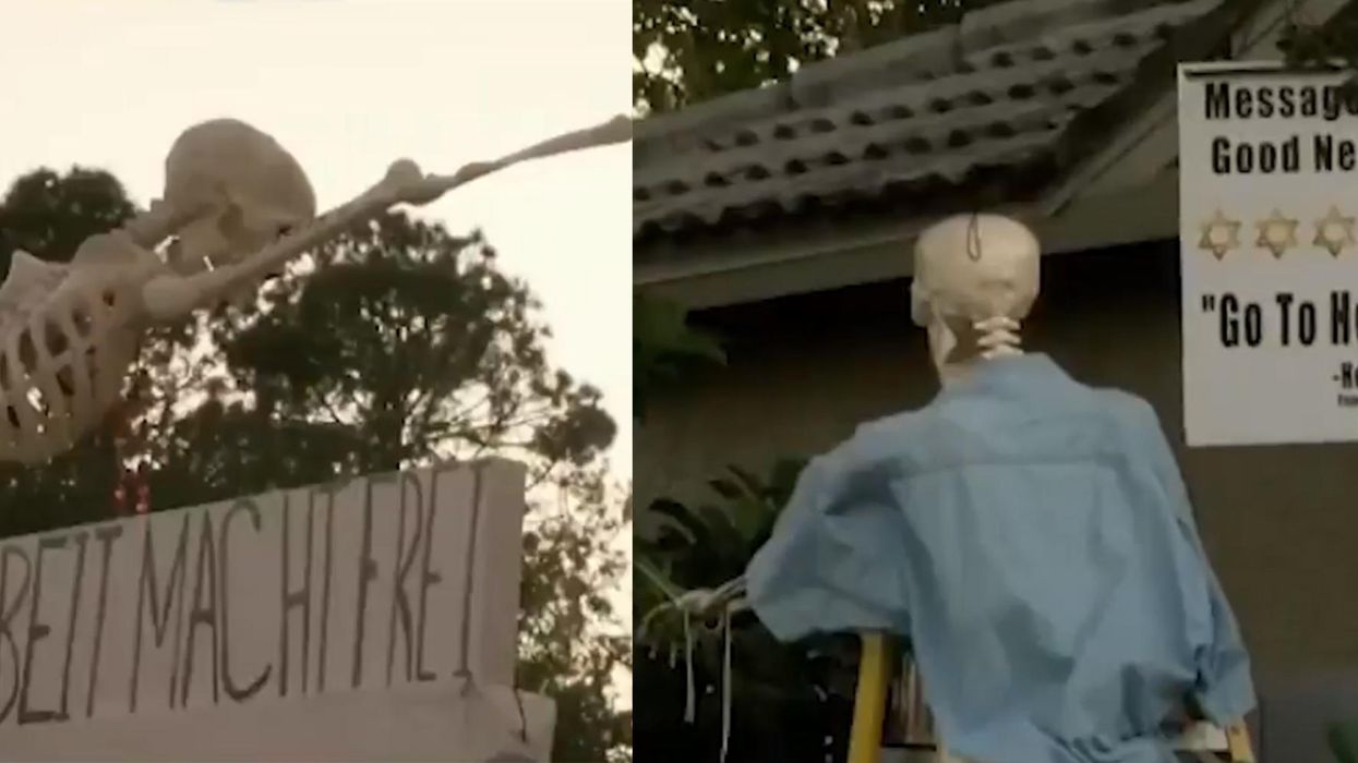 Neighbours sickened by woman who decorated her home as a concentration camp for Halloween