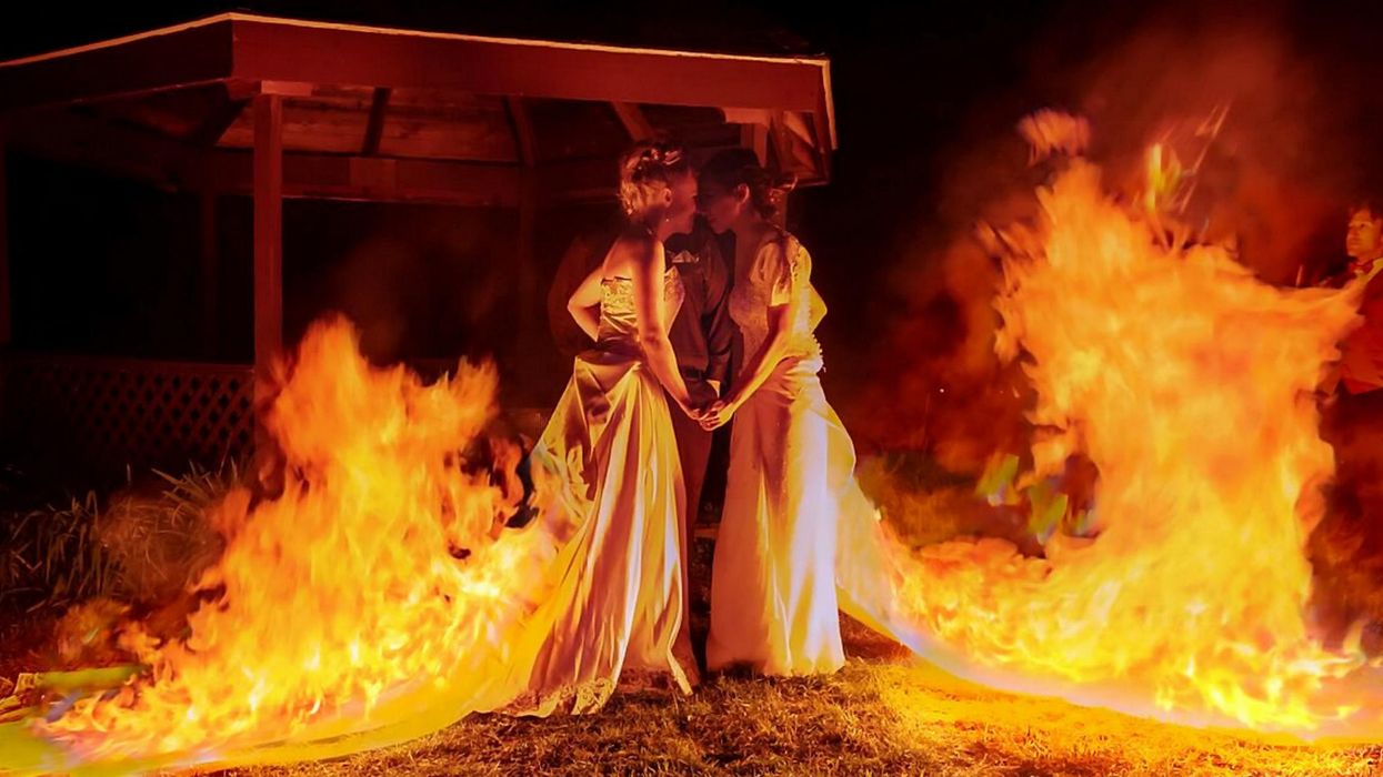 These brides set fire to their wedding dresses after walking down the aisle
