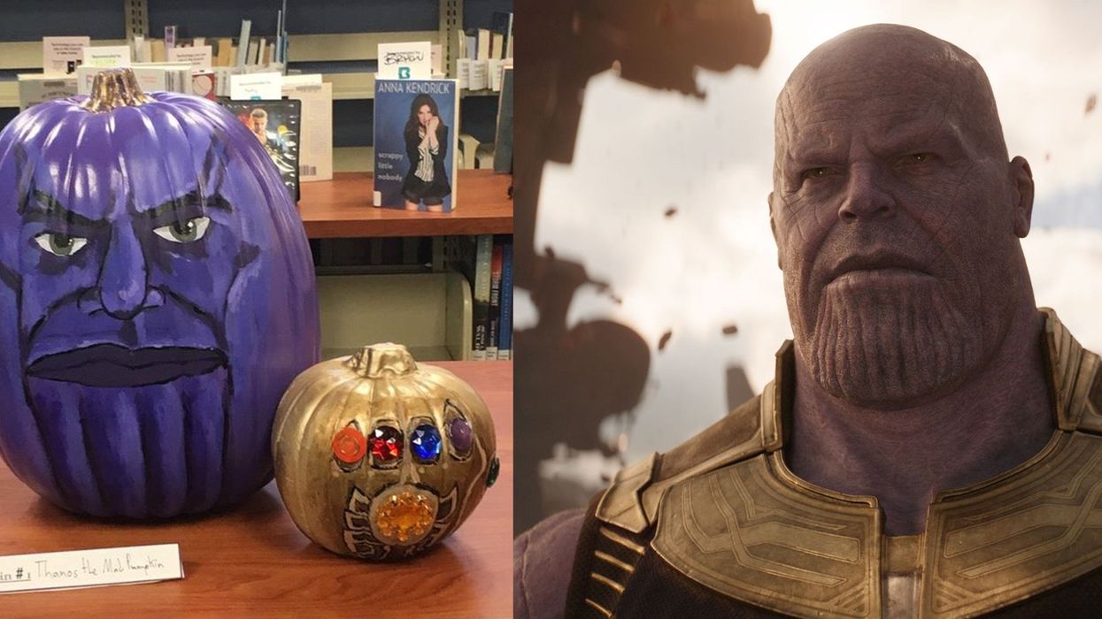 A pumpkin painted as Thanos has inspired a hilarious Photoshop battle