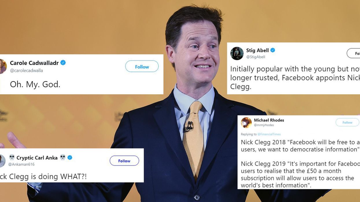 Facebook just hired Nick Clegg and people don't quite know what to think