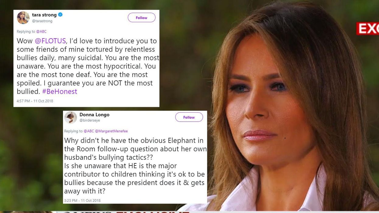 Melania Trump said she is the most bullied person in the world