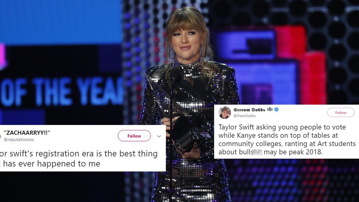 AMAs: Taylor Swift calls on people to vote in acceptance speech and the internet loved it