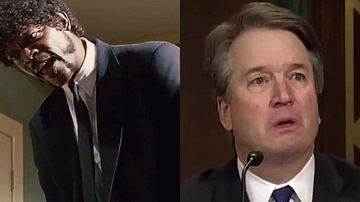 Someone mashed up that famous Pulp Fiction scene with Brett Kavanaugh's testimony