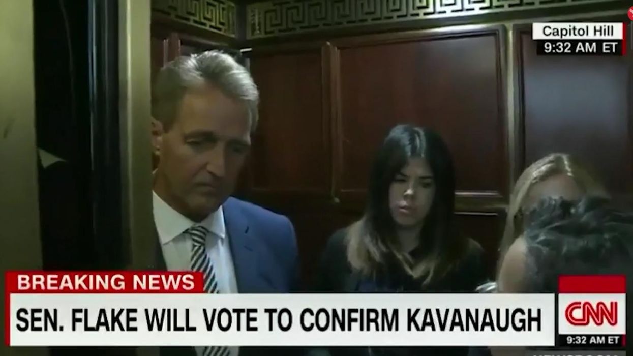 Sexual assault survivor confronts pro-Kavanaugh Republican senator: 'You're telling all women in America they don't matter'