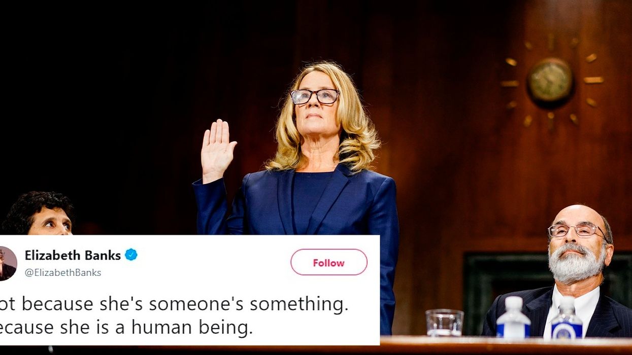 Elizabeth Banks made perhaps the most important point about the Brett Kavanaugh hearings