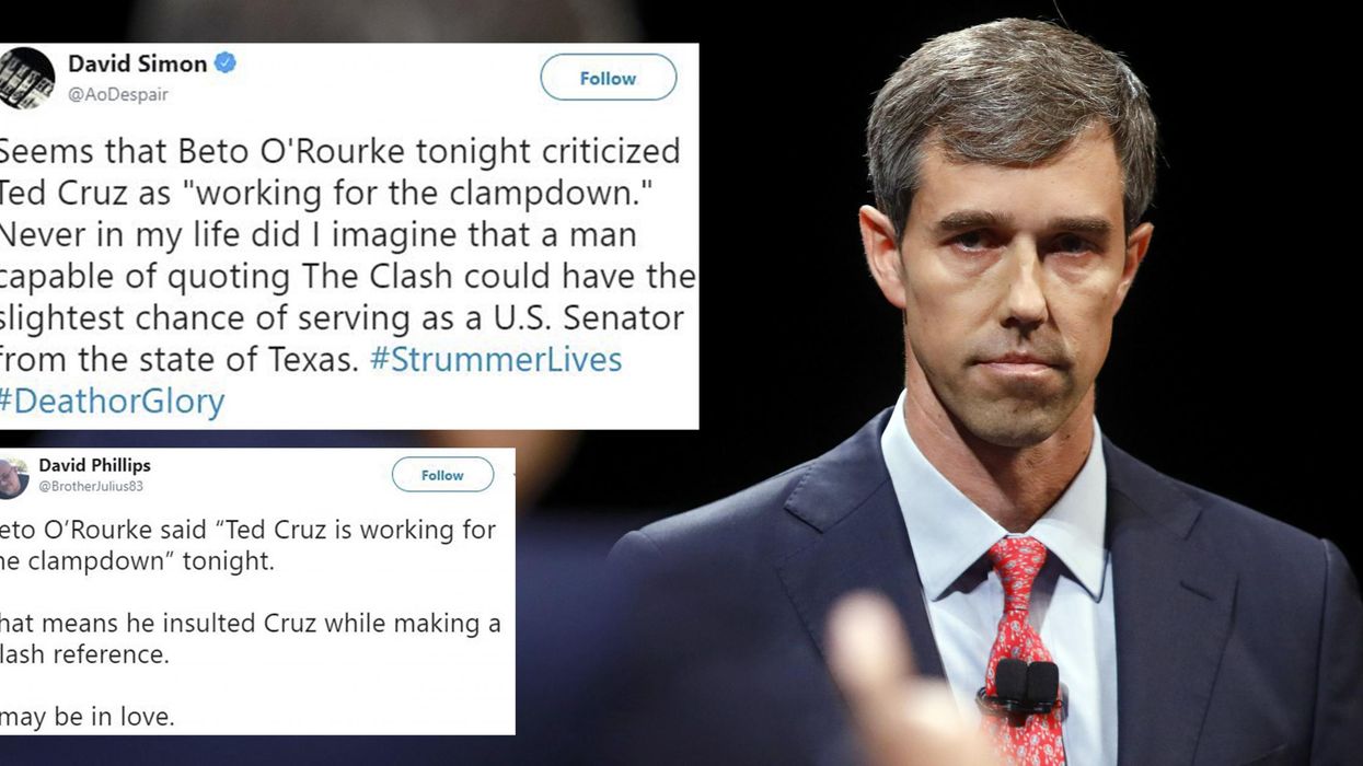 Beto O'Rourke made a reference to The Clash in his debate with Ted Cruz and everyone loved it