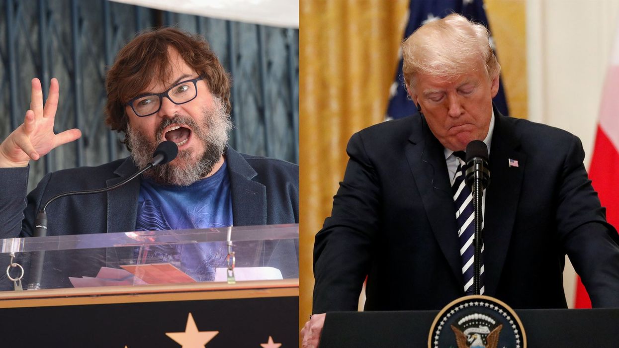 Jack Black calls Trump a 'piece of s**t' after receiving his Hollywood Walk of Fame star