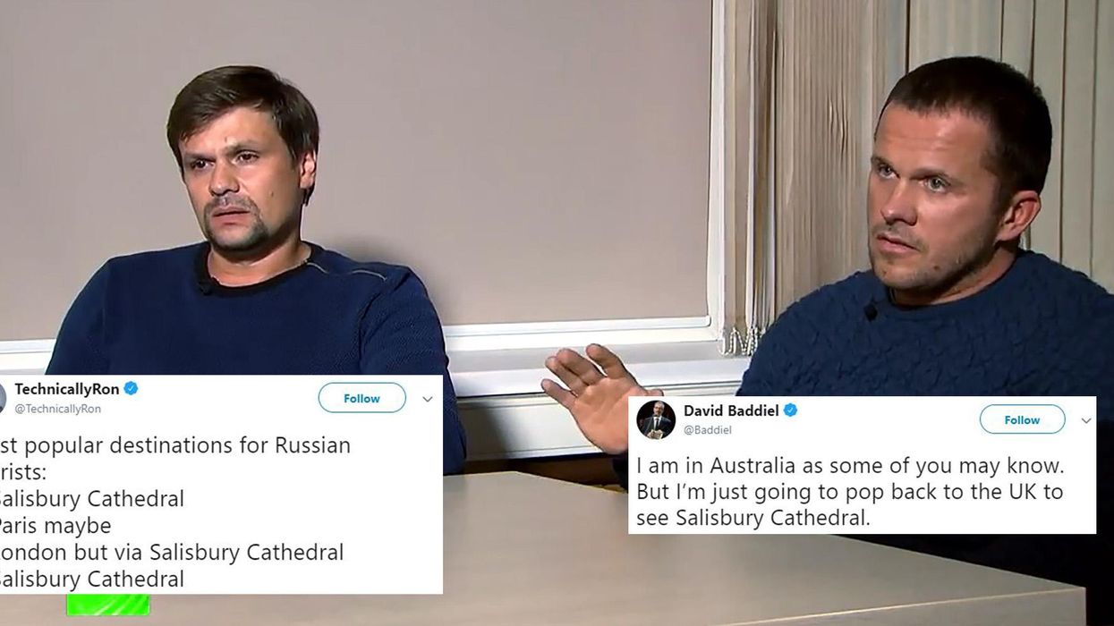 The Russian suspects who 'visited Salisbury Cathedral' are being mercilessly mocked on Twitter