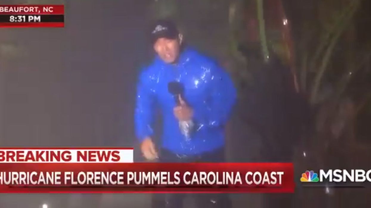 Hurricane Florence: People are very concerned about a weatherman and his efforts to report the storm