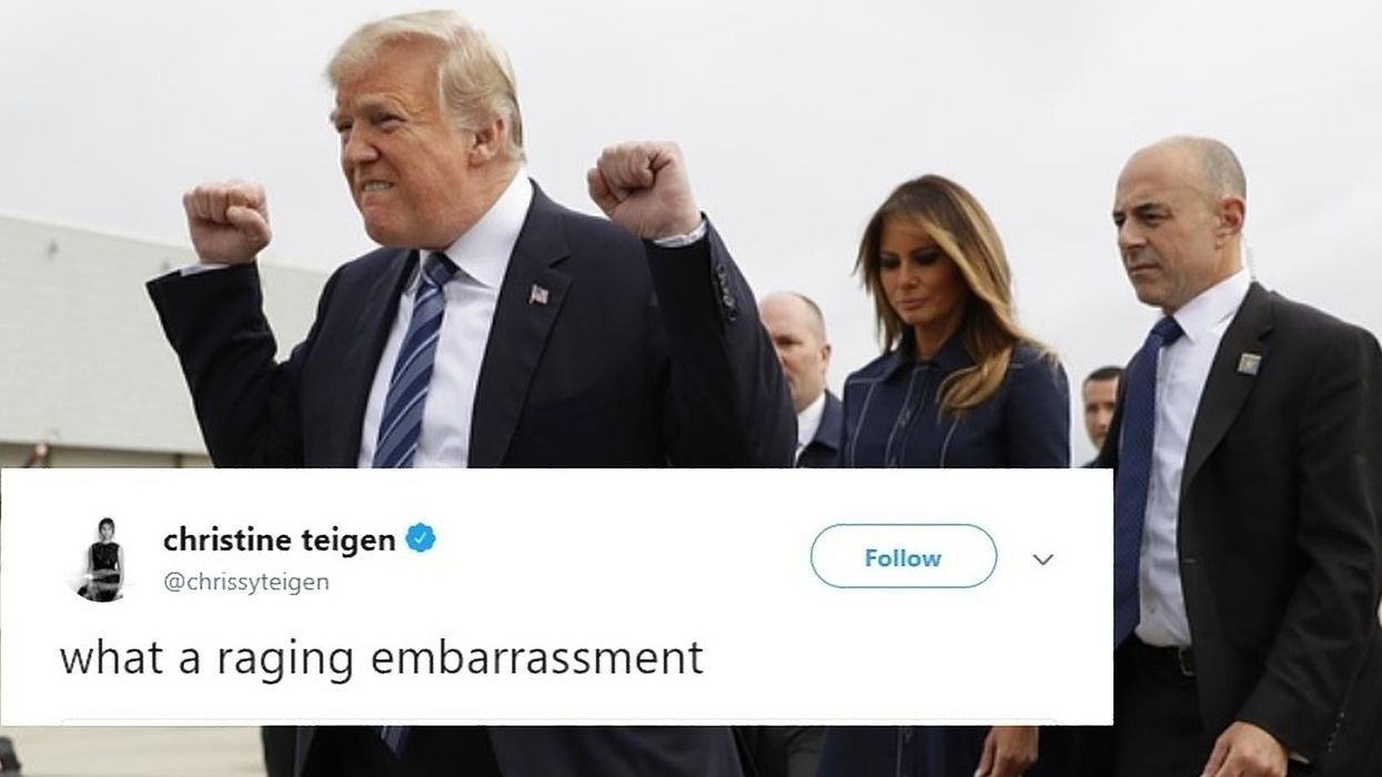 Trump 'fist pumps' arriving at 9/11 memorial service