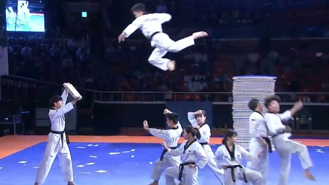 South Korea Taekwondo team go viral after putting on an incredible martial arts display